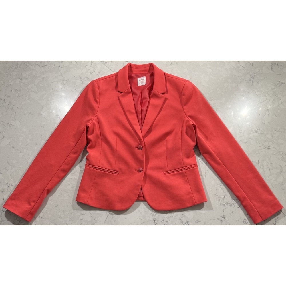 GAP Academy Blazer Jacket Womens 10 Diva Pink Two Button Lined Stretch Preppy